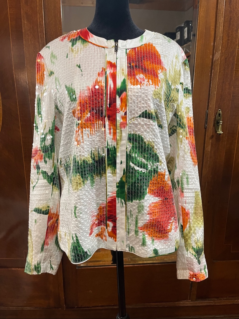 Chico’s sequin covered jacket size 1 MEDIUM